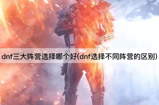dnf三大阵营选择哪个好(dnf选择不同阵营的区别)