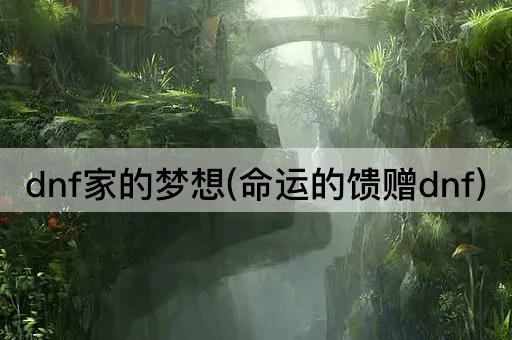dnf家的梦想(命运的馈赠dnf)