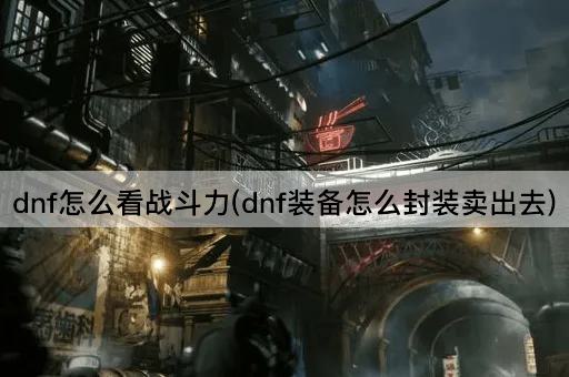 dnf怎么看战斗力(dnf装备怎么封装卖出去)