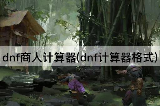 dnf商人计算器(dnf计算器格式)