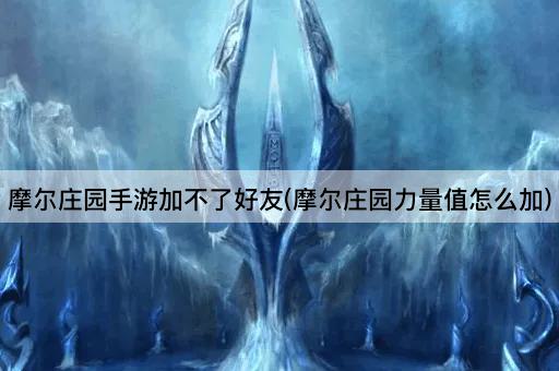 摩尔庄园手游加不了好友(摩尔庄园力量值怎么加)
