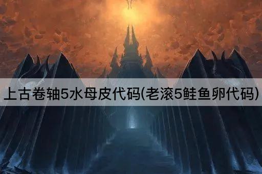 上古卷轴5水母皮代码(老滚5鲑鱼卵代码)
