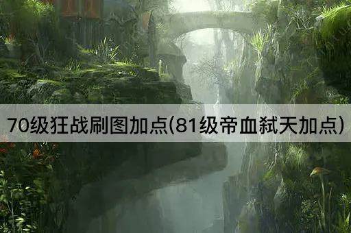 70级狂战刷图加点(81级帝血弑天加点)